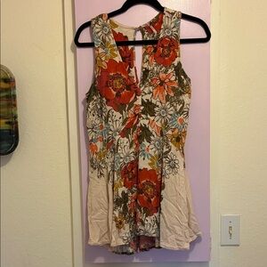 Floral Print Sleeveless Blouse - Free People